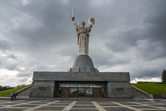 Rodina Mat and the museum of the great partiotic war undeneath overlooking Kiew or Kyiv capital of the Ukraine