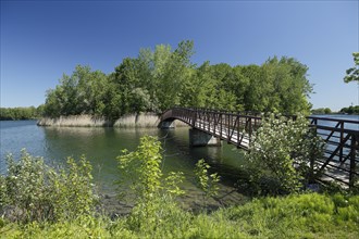 Small bridge to an island in the Saint Lawrence River