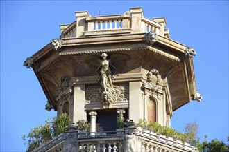 Tower of the Palazzi degli Ambasciatori Embassy palaces with archway to the Quartiere Coppede