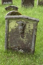 Gravestone with Levite jug at the historic Jewish cemetery