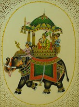 Maharaja riding an elephant