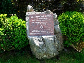Memorial stone in memory of Theodor Herzl