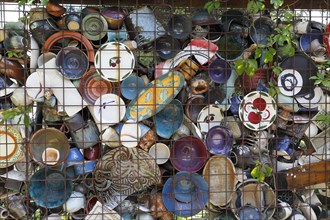 Display of broken ceramics