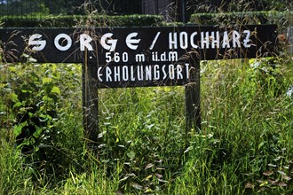 Sorge town sign