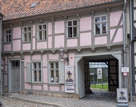 Entrance to the courtyard of the Lyonel Feininger Gallery on the Schlossberg in Quedlinburg