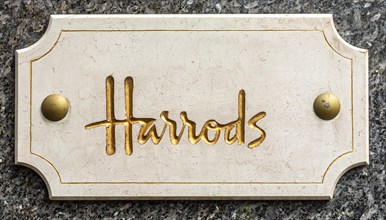 Golden lettering Harrods