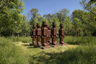 Iron sculpture entitled The Guardians by Anatol Herzfeld