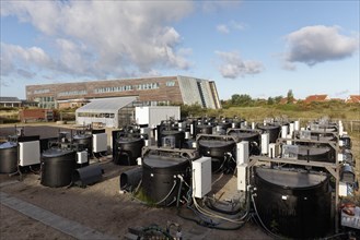 Tanks of the mesocosm facility for simulating environmental parameters