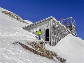 Germany's longest ski run through the unprepared Dammkar starts at this tunnel exit