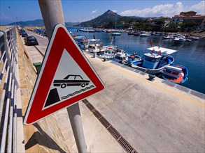 Traffic sign in the port of San Marco