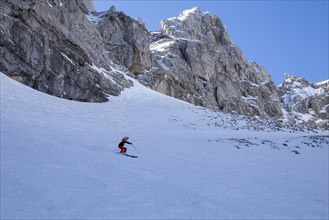 Germany's longest ski run through the unprepared Dammkar