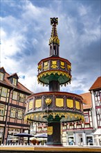 Benefactors' Fountain on the market square in Wernigerode