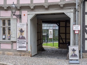 Entrance to the courtyard of the Lyonel Feininger Gallery on the Schlossberg in Quedlinburg