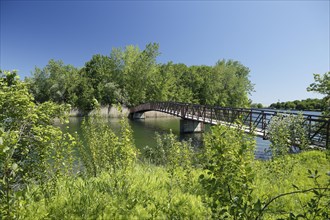 Small bridge to an island in the Saint Lawrence River