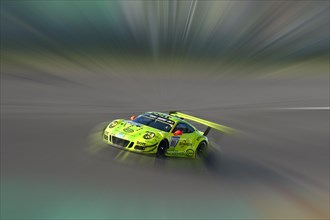 Porsche 911 GT3 R at Nuerburgring race track 24-hour race