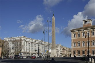 Piazza San Giovanni in Laterano Lateran Square with Egyptian obelisk from Circo Massimo Circus Maximus and Lateran Palace on the right