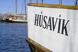 Sailing ship Husavik in the harbour of