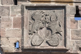 Relief of a marriage coat of arms of Frederick I of Hohenzollern