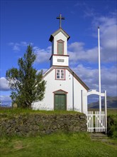 Church at the historic peat homestead Keldur