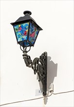 Typical painted street lantern