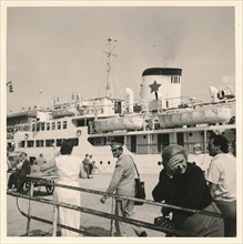 Yugoslavia in 1957: Passenger ship in the port of Rijeka