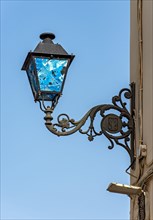 Typical painted street lantern