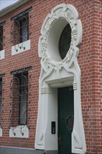 Art Nouveau facade of a residential and commercial building