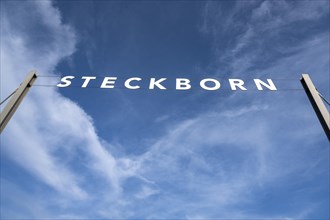 Port sign of Steckborn on Lake Constance
