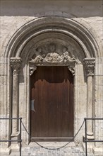 Side entrance portal of the cathedral parish church of St. Ulrich
