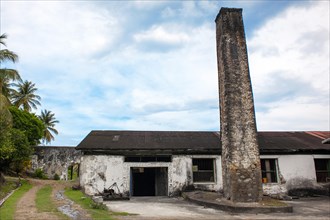Chimney of traditional rum distillery