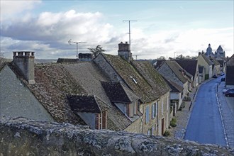View from the town wall of houses in the Rue de Jouy