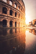 The Colosseum with reflection