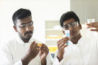 Students in an internship at the university