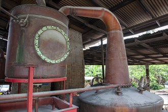 Kettle of distillery of traditional rum production