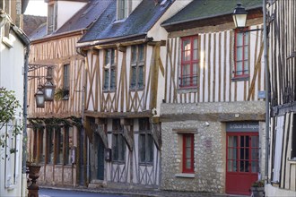 Half-timbered houses in the Rue Couverte
