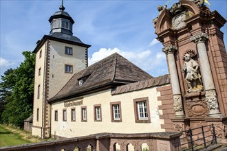 Pillar of main entrance of Corvey Castle and Monastery