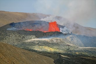 Lava fountains and volcanic craters