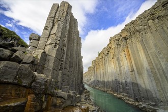 Basalt columns in Stuolagil Canyon