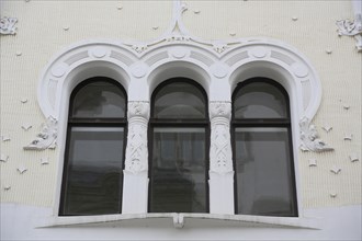 Art Nouveau facade of a residential and commercial building