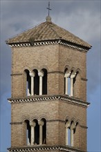 Bell tower of the Dominican convent church of San Sisto Vecchio near the Baths of Caracalla