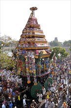 Temple Chariot festival in Kapaleeswarar temple at Mylapore in Chennai