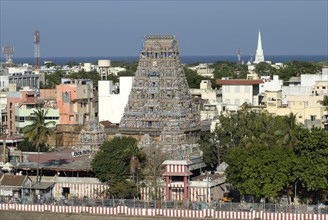 Bird's eye view of the Chennai city & Kapaleeshvara temple in Mylapore