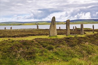 Neolithic stone circle by a loch