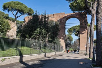 Historical remains of aqueduct to Palatine Hill