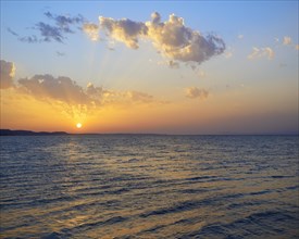 Sunset seascape over the Aegean Sea