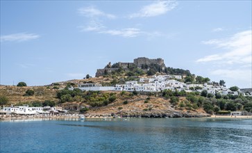 Lindos with village and Acropolis of Lindos