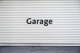 Garage door with inscription Garage