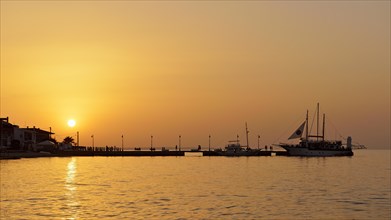 Pefkohori Pier at sunset