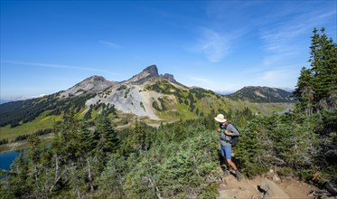 Hiker looking into the distance