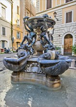 Turtle Fountain in Jewish Quarter in Rome Rome